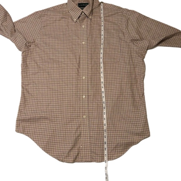 Lauren Ralph Lauren Classic fit Non-Iron Long Sleeve Blouse Sleeve Button ShIft - Picture 3 of 12